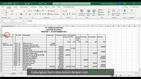Membuat Rekap Laporan Kas Kecil Menggunakan Microsoft Excel 365 Youtube