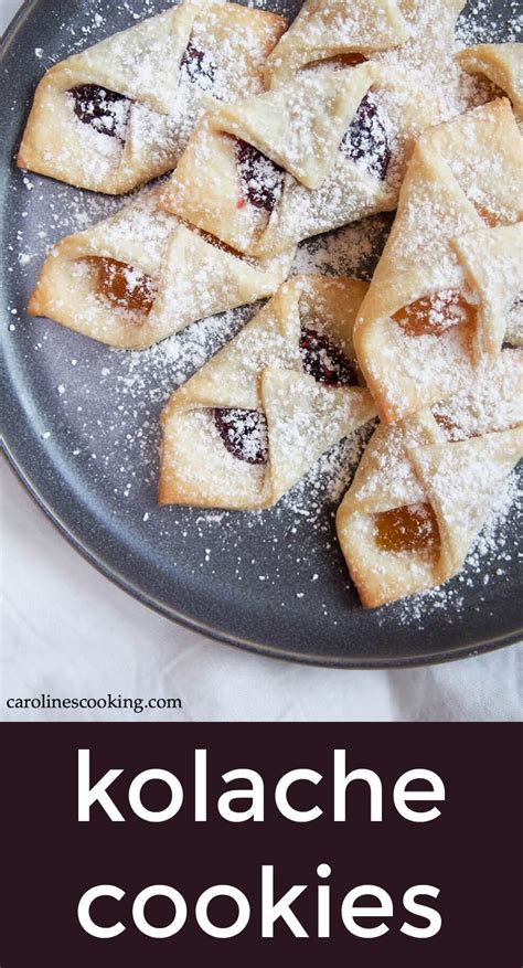 Kolache Cookies Are An Easy Mix Of A Cream Cheese Pastry Folded Over A