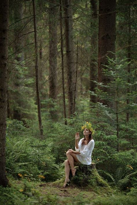 Maryna Khomenko Forest Photos Nymph Fairytale Photoshoot