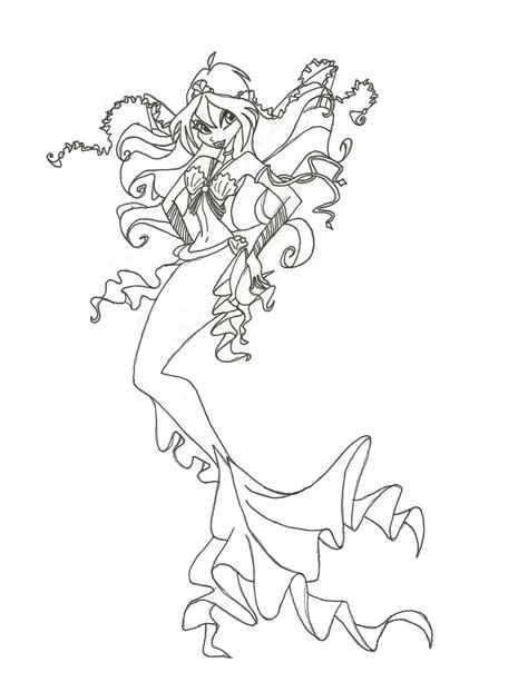 Winx Club Mermaid Bloom Coloring Page By Winxmagic237 On Deviantart