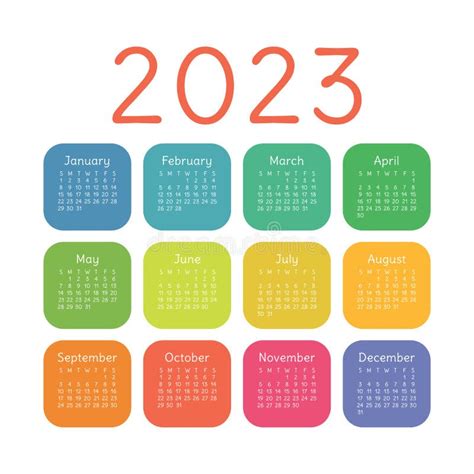 Colorful 2023 Calendar