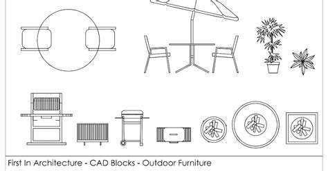 Free Cad Blocks Outdoor Furniture First In Architecture