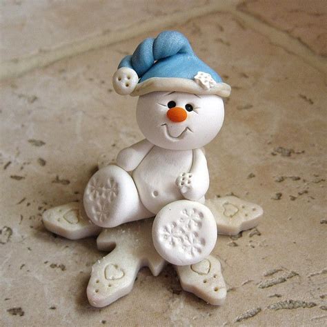 Snowman Polymer Clay Ornaments Fimo Clay Polymer Clay Projects