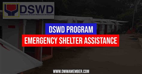 dswd emergency shelter assistance housing program calamity victims owwa member