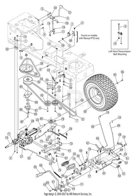 Mtd 13ab606h730 2005 Parts Diagram For Drive