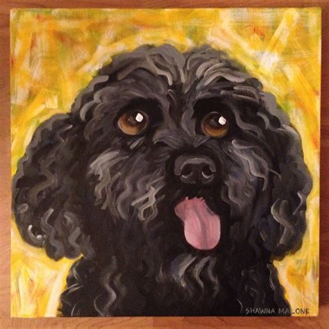 Poodle Acrylic Painting By Shawna Malone Dog Portraits Portrait