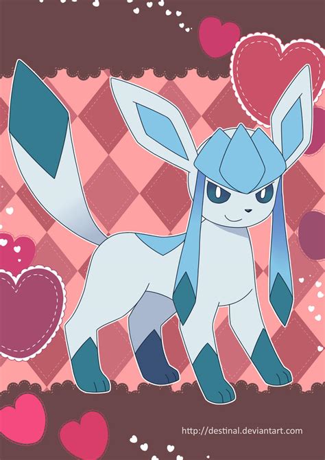 Glaceon Poster By Crystal Ribbon On Deviantart