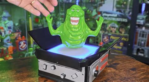 Ghostbusters Levitating Slimer Ghost Trap Sculpture Well Theres