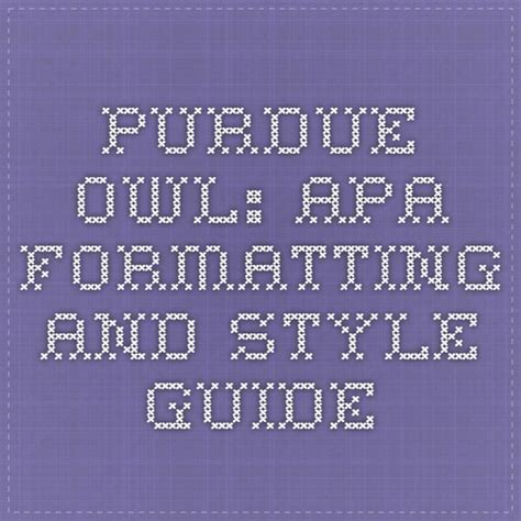 Looking to download safe free latest software now. Purdue OWL: APA Formatting and Style Guide | Writing lab ...