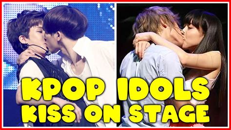 kpop idols kiss on stage meandkpop