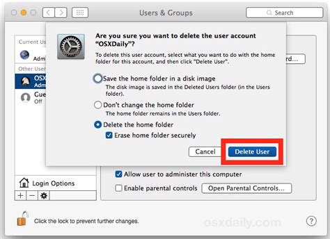 How To Delete A User Account In Mac Os X