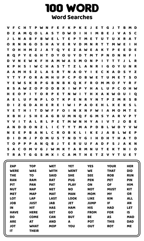 7 Best Images Of 100 Word Word Searches Printable Printable Word