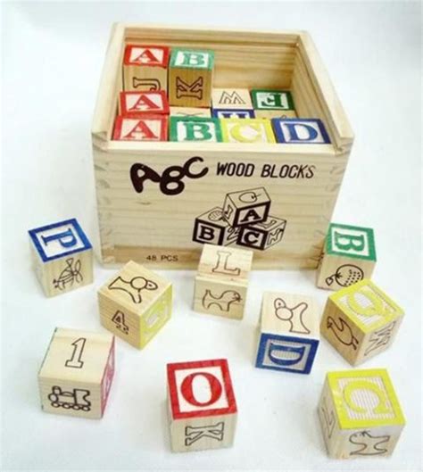Abc Wooden Blocks 48pc For Sale