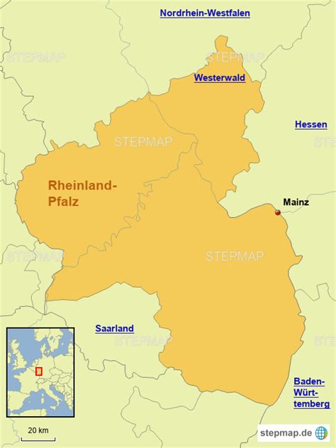 Stepmap Regionen In Rheinland Pfalz Landkarte Für Deutschland