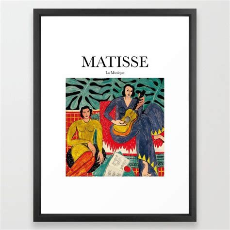 Matisse La Musique Framed Art Print By Artilyshop Vector Black