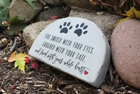 6x9 Ready To Ship Concrete Pet Memorial Stone For Dog Or Cat Indoor Or