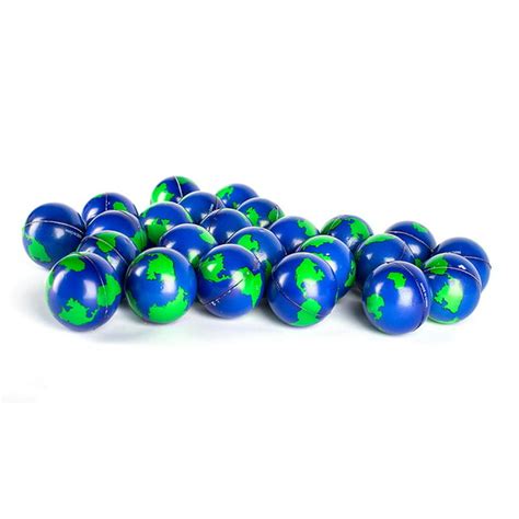 Bulk Lot Of 2 Dozen World Stress Balls Earth Stress Relief Toys
