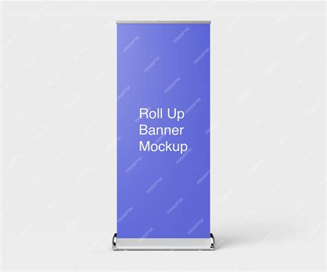 Premium Psd Mockup Of Roll Up Banner Stand