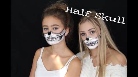 Half Skull Halloween Makeup Tutorial Sydney Ra Youtube