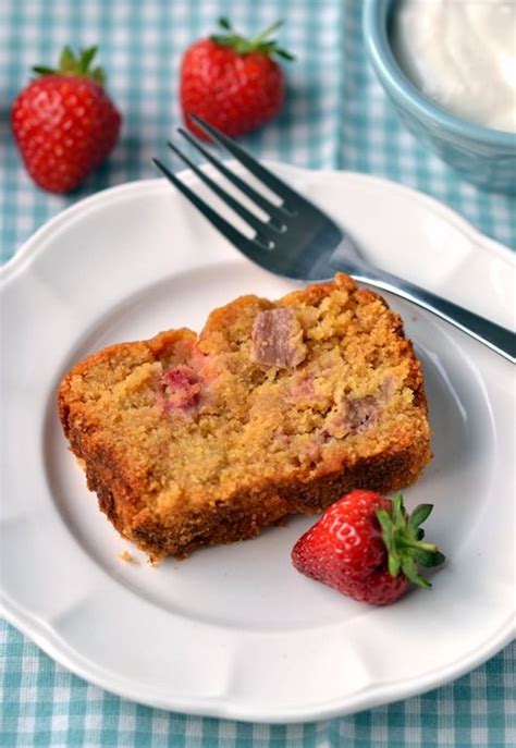 Strawberry And Rhubarb Polenta Cake Vegan And Gluten Free