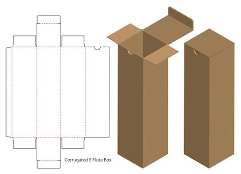 Diseño De Plantilla Troquelada Caja De Embalaje Vector Premium