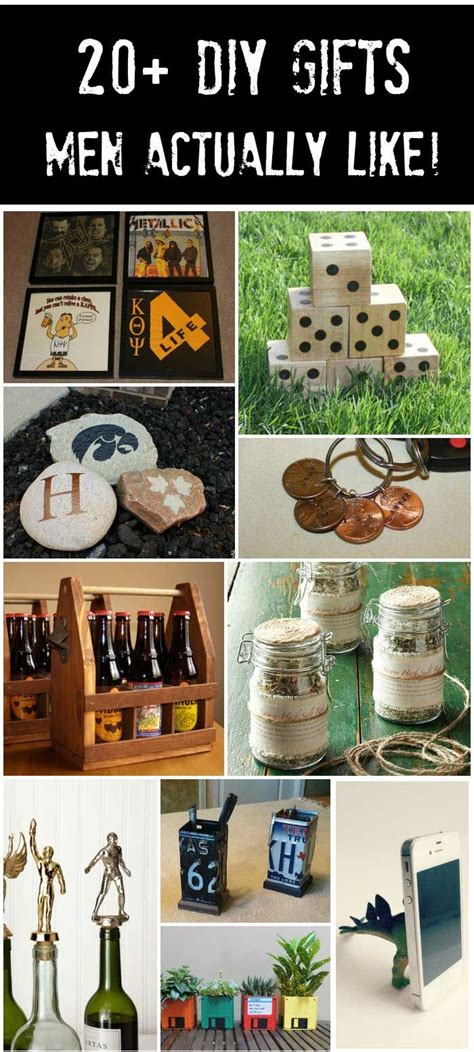 Hand made gift ideas for men. 20+ DIY Gifts for Guys - that he'll actually like! | Diy ...