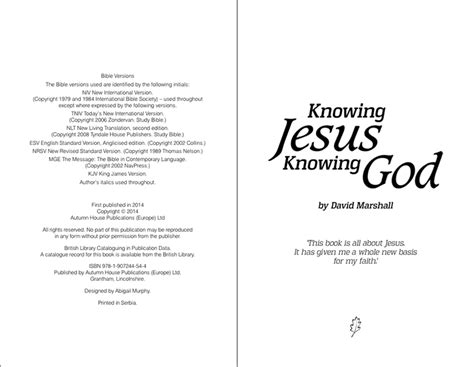 Knowing Jesus Knowing God Stanborough Press