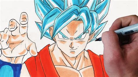 Sorry for the fail coloring but the lineart is what really counts. How to draw Son-Goku (Super Sayajin Blue) - YouTube