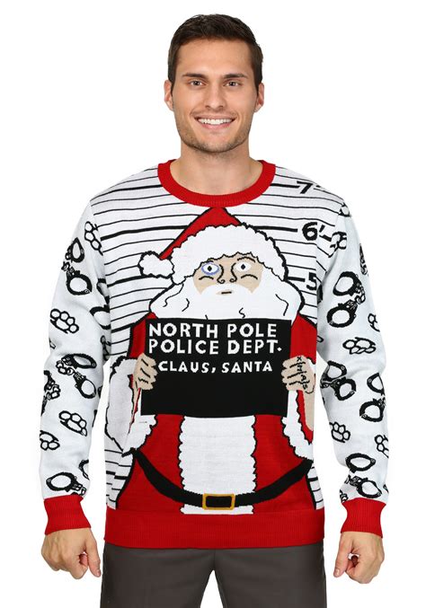 Mens Free Santa Ugly Christmas Sweater