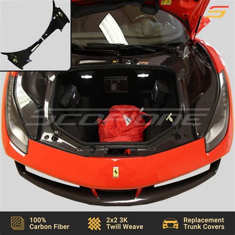 Scopione Carbon Fiber Top Bonnet Trunk Covers For Ferrari 488 GTB Spider