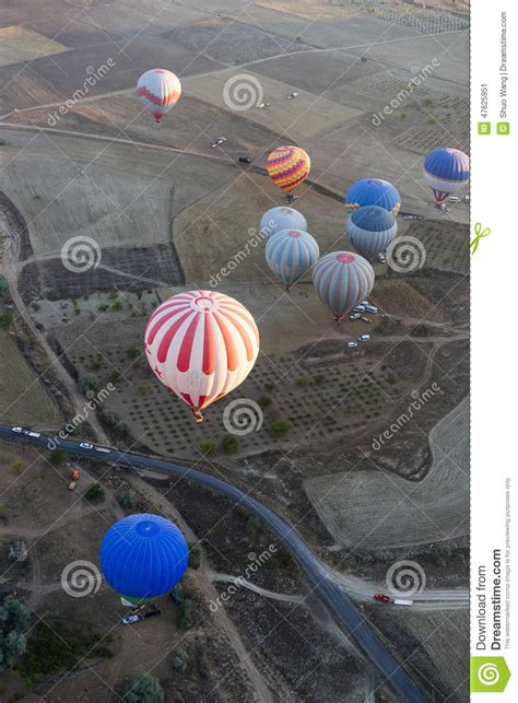 Hot Air Balloon Flying Over Cappadocia Editorial Photo Image Of