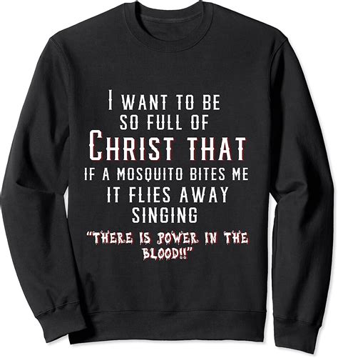 Amazon Com Christ Christian Mosquito Joke Funny Sweatshirt Clothing