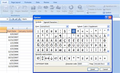 How To Insert Symbols And Special Characters In To A Cell In Excel Images And Photos Finder