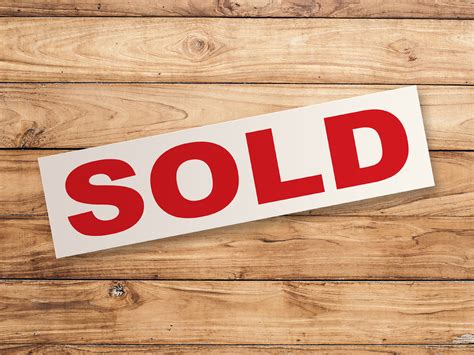 50x Sold Real Estate Sign Stickers 115 X 3 Etsy