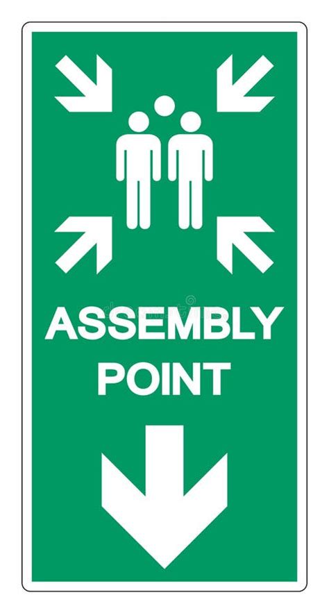 Assembly Point Symbol Sign Vector Illustration Isolated On White