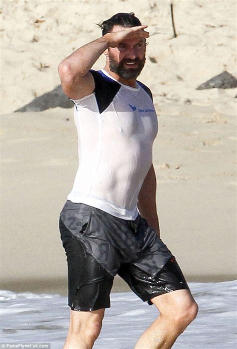 Hugh Jackman Displays Ripped Physique After Celebrating 20th Wedding