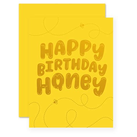 happy birthday honey card the social type outer layer