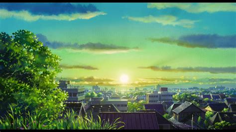 Wallpaper Sunlight Landscape Cityscape Anime Sky