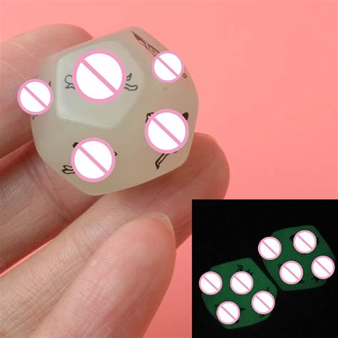 12 faced luminous dice fun erotic dice game glow in the dark night love dice of adult sex toys