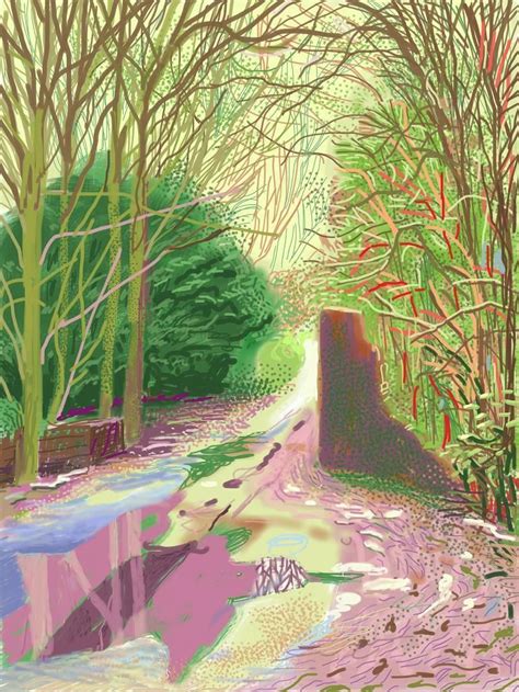 David Hockney Arrival Of Spring Woldgate David Hockney Landscapes