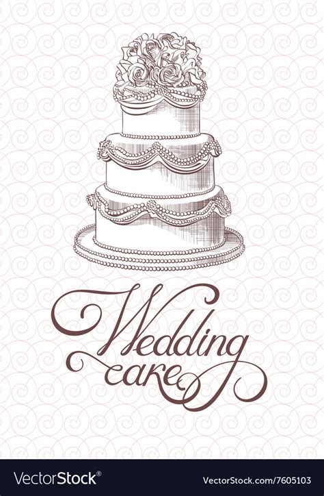 Wedding Cake Royalty Free Vector Image Vectorstock
