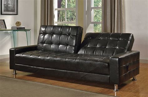 2016 Black Leather Sofa Beds A Charm And Classic Feel With Modern