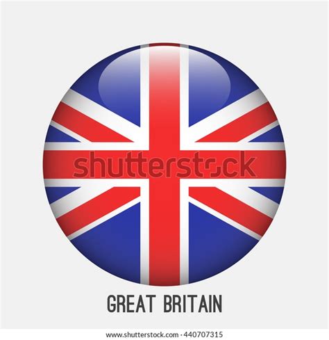 United Kingdomgreat Britainukgb Flag Circle Shape Stock Vector (Royalty