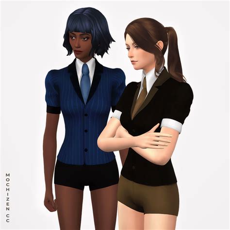 Sims 4 Cc Mini Suit Mochizen Cc Mini Suits Sims 4 Sims 4 Cc