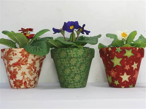 How To Make Pretty Fabric Covered Flowerpots Craft Invaders