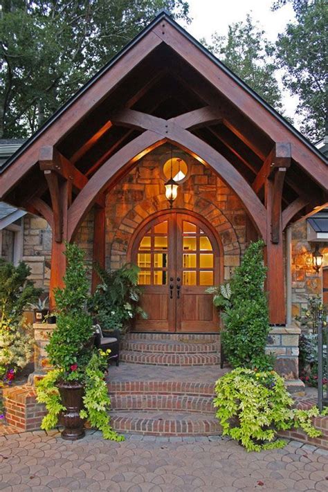 Lovely Entrance From Cabin Creek Timber Frames Lovely Entrance From