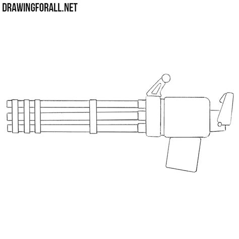 Learn how to draw with cartooning 4 kids. How to Draw a Minigun for Beginners | Drawingforall.net