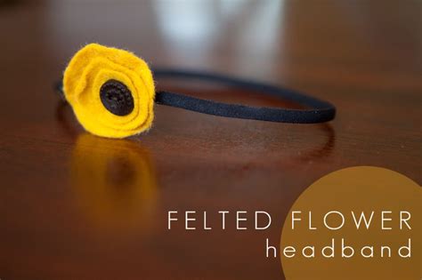 Felted Flower Headband Felt Crafts Diy Felt Flower Headband Felt