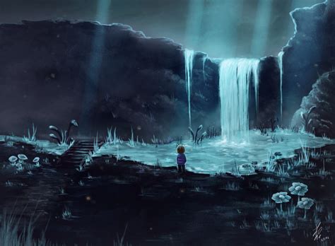 Down in Waterfall | Undertale pictures, Undertale background, Undertale