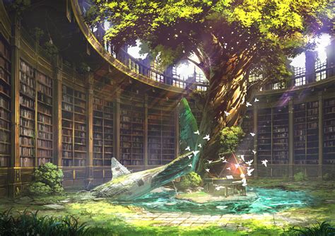 Old Library Anime Wallpapers Wallpaper Cave